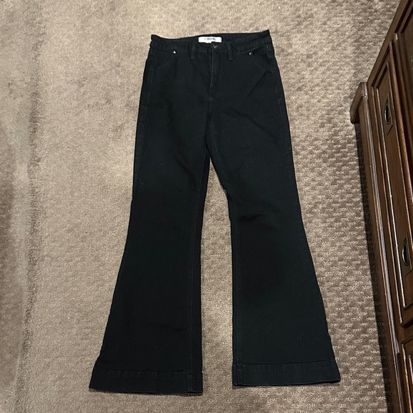 Rock & Roll Denim Denim - High-Rise Black Flared Women's Jeans